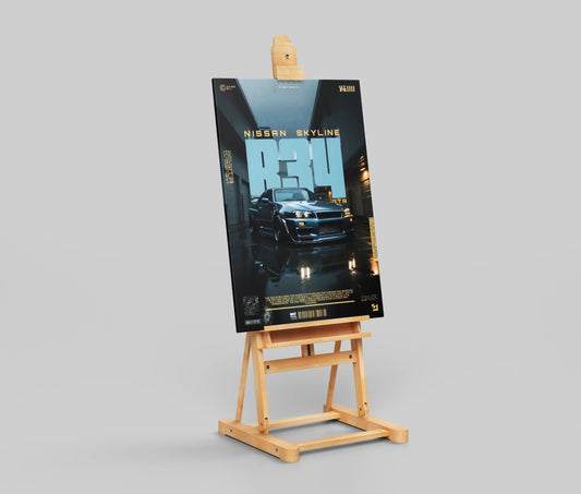 Nissan Skyline R34 GTR Poster – JDM Icon Art Print for Car Enthusiasts & Tuners