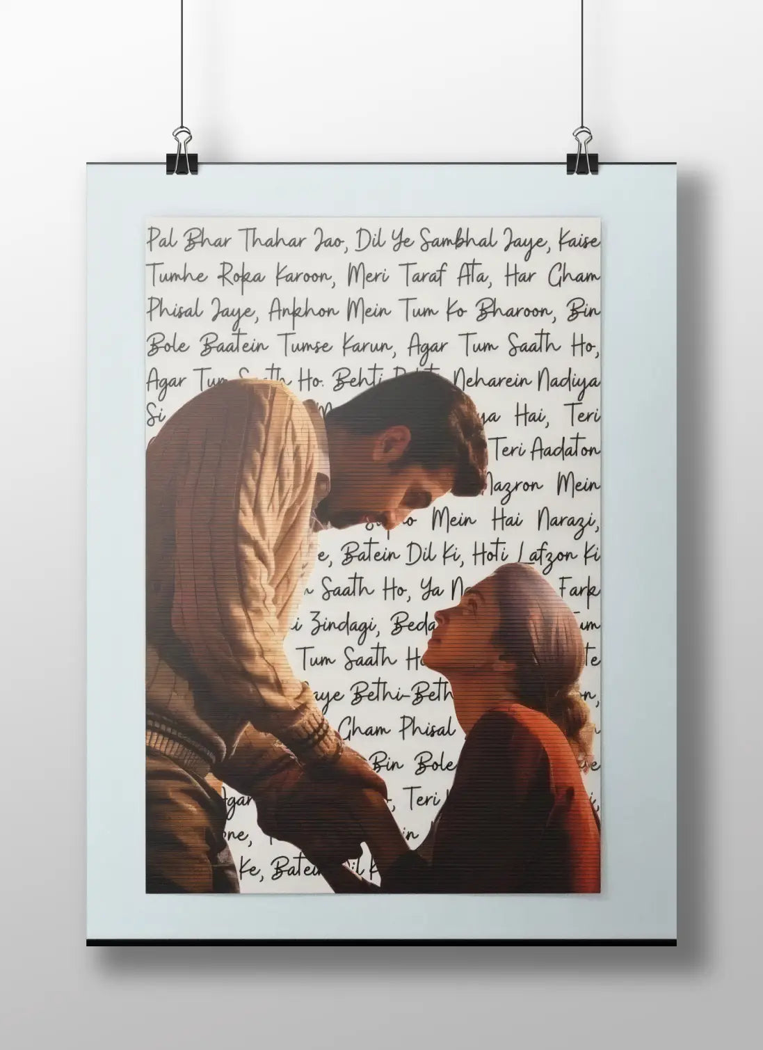 Agar Tum Saath Ho Poster – Romantic Bollywood Lyrics Wall Art | Deepika Padukone & Ranbir Kapoor Print