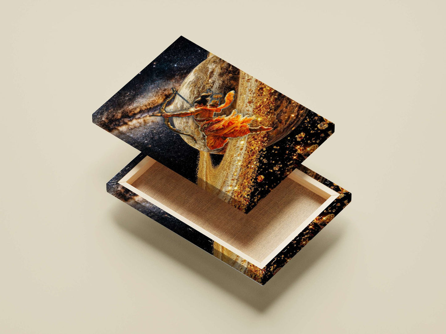 Arjuna (Hindu deity from Mahabharata) Main Subject: Arjuna (Hindu deity from Mahabharata) Canvas wall art — Sanatan wall art