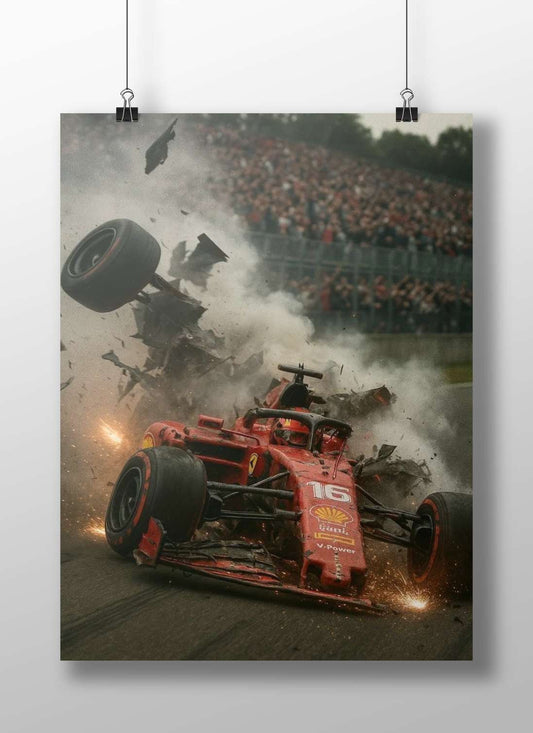 Ferrari SF16-H Main Subject: Ferrari SF16-H Matte BoizzBoard rigid print — Cars wall art India | PosterBoizz