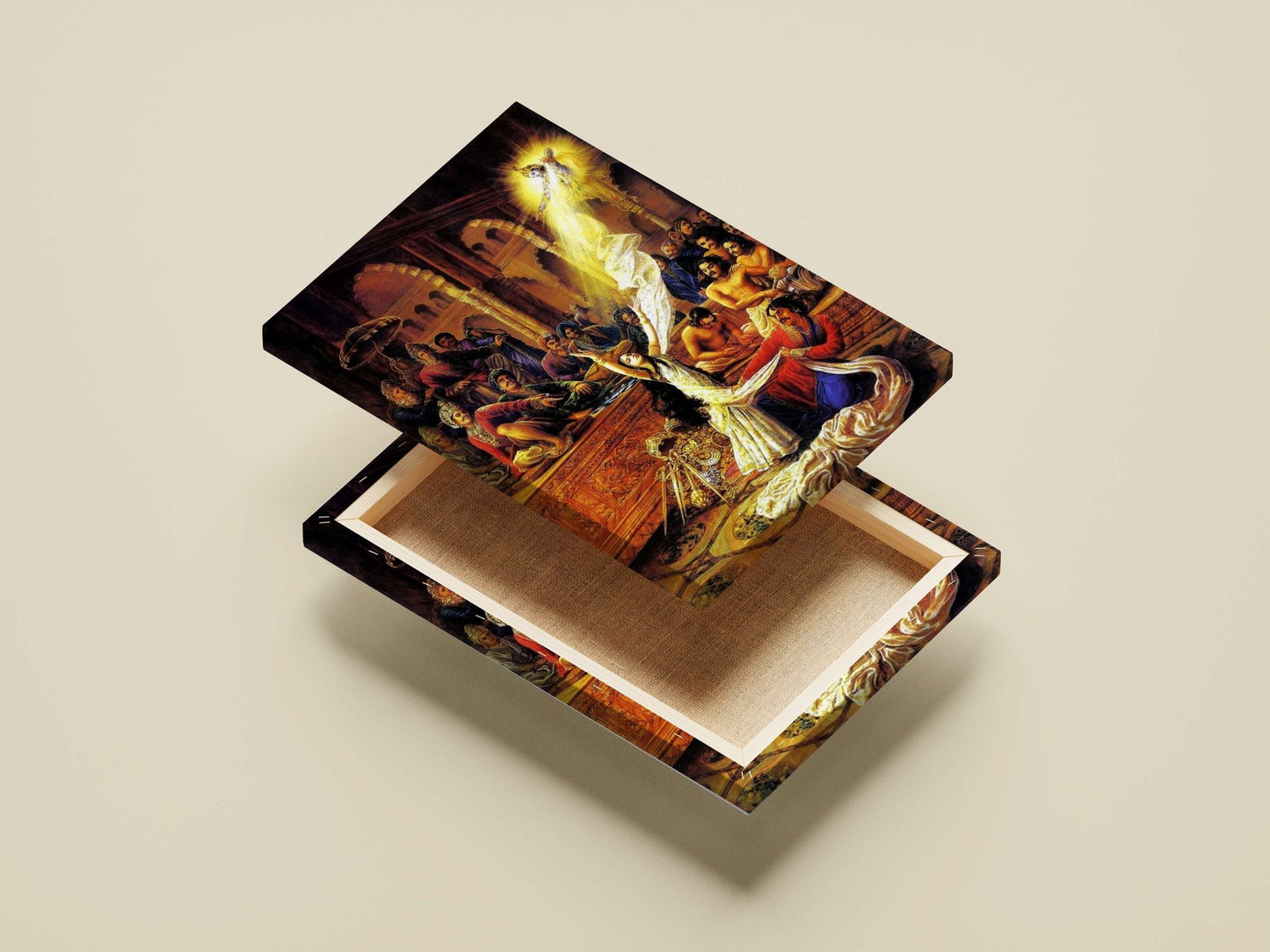 Lord Krishna, Radha, King Hindu Vedic Vintage Canvas wall art — Sanatan wall art India | PosterBoizz