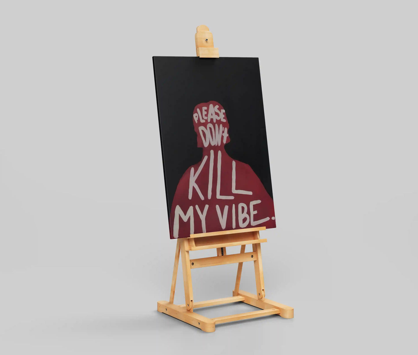 "Please Don't Kill My Vibe" – Bold Minimalist Poster for Motivation, Positivity & Mental Health Awareness