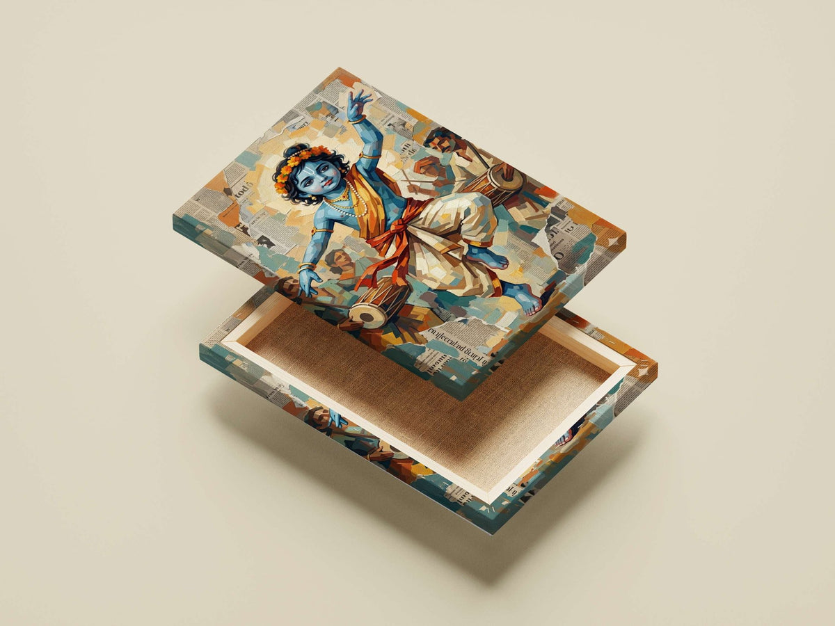 Lord Krishna Main Subject: Lord Krishna Canvas wall art — Sanatan wall art India | PosterBoizz