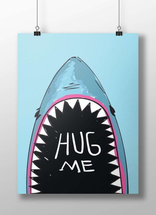 Shark Main Subject: Shark Matte BoizzBoard rigid print — Art wall art India | PosterBoizz