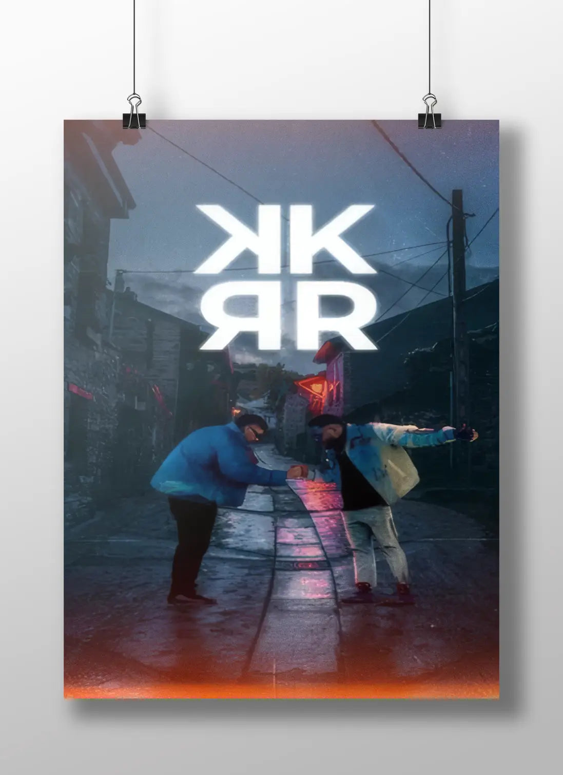 KKRR Hip-Hop Poster – Karma x Raftaar Collab Art | Mirrored Street Style Urban Wall Decor