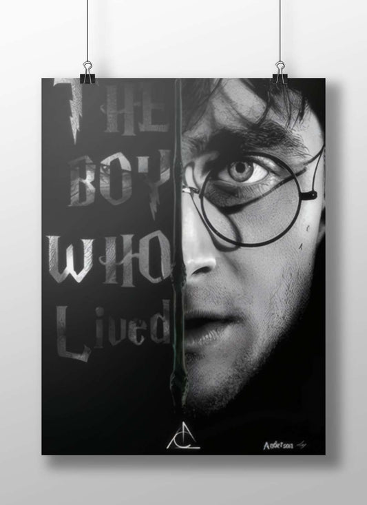 Harry Potter (from the Harry Potter franchise) Harry Potter - Enchanted Noir Poster