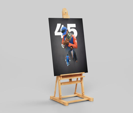 Rohit Sharma 45 Poster – Champion's Victory Cricket Wall Art