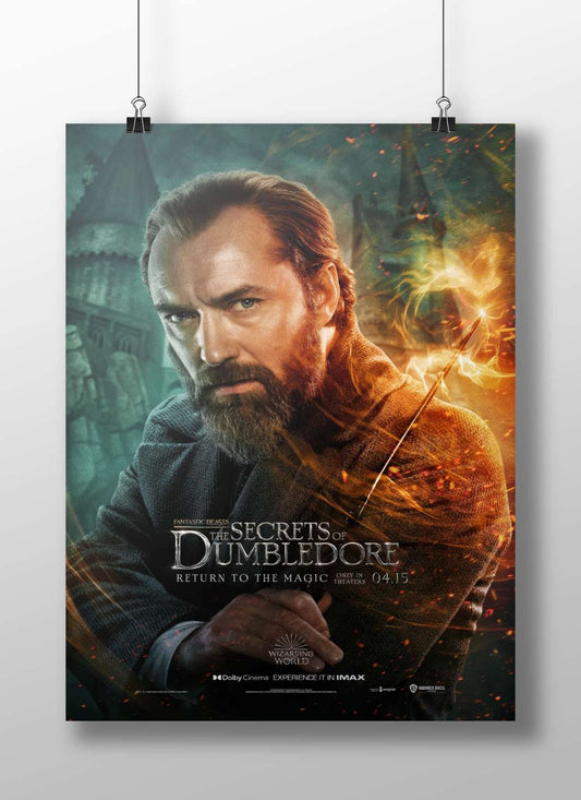 Albus Dumbledore (real name) from the Fantastic Beasts franchise (specifically "The Secrets of Dumbledore"). Albus