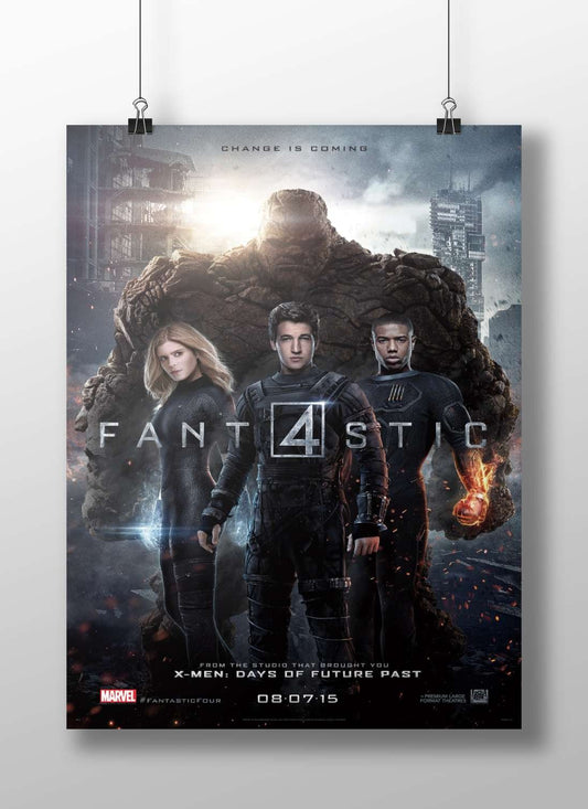 Marvel's Fantastic Four (2015 film) featuring Reed Richards (Mr. Fantastic), Sue Storm (Invisible Woman), Johnny
