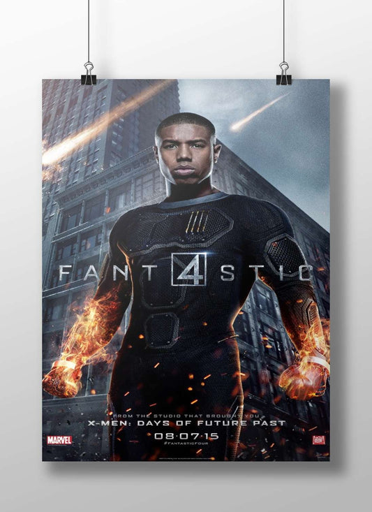 Human Torch (Jonathan Storm) from the Fantastic Four franchise Johnny Storm - Thunderbolt Poster