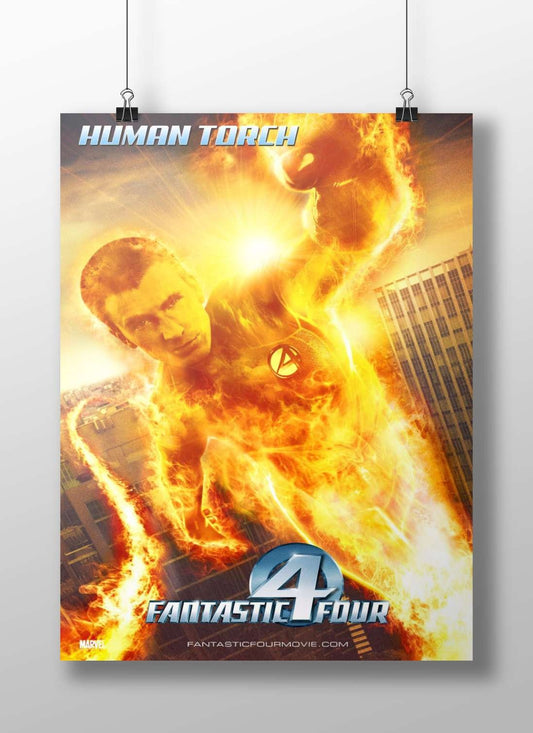 Human Torch (from Marvel's Fantastic Four franchise) Ben Grimm - The Thing Pop Art Poster