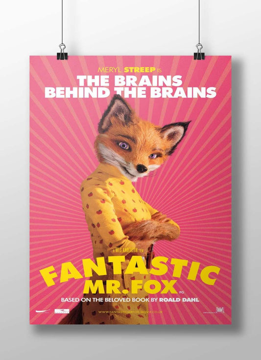 Mr. Fox (character) from the Fantastic Mr. Fox franchise. Mr. Fox - Charming Adventures Poster