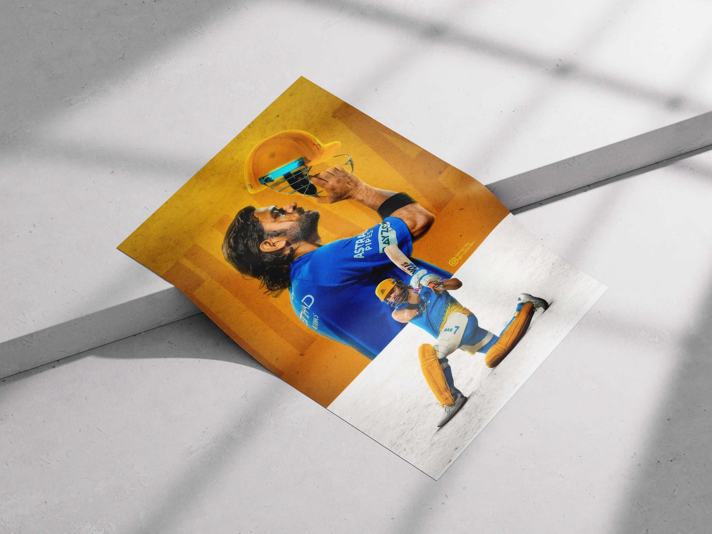 MS Dhoni CSK Poster – Cricket Wall Art Tribute to Thala | IPL Legend Print