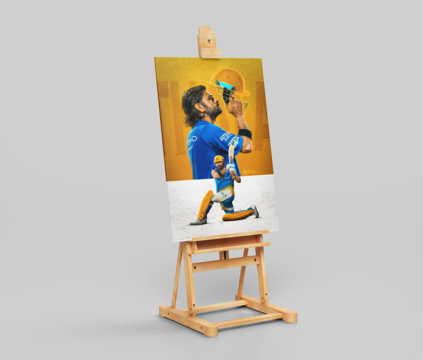 MS Dhoni CSK Poster – Cricket Wall Art Tribute to Thala | IPL Legend Print