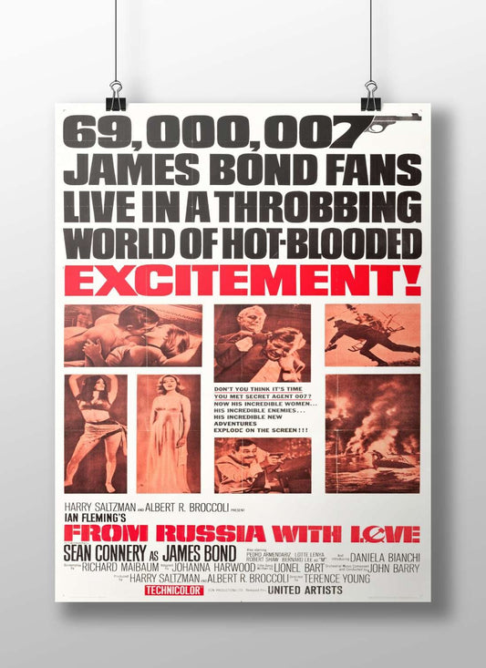 James Bond franchise film "From Russia with Love" (1964) Main Subject: James Bond franchise film "From Russia with Love"