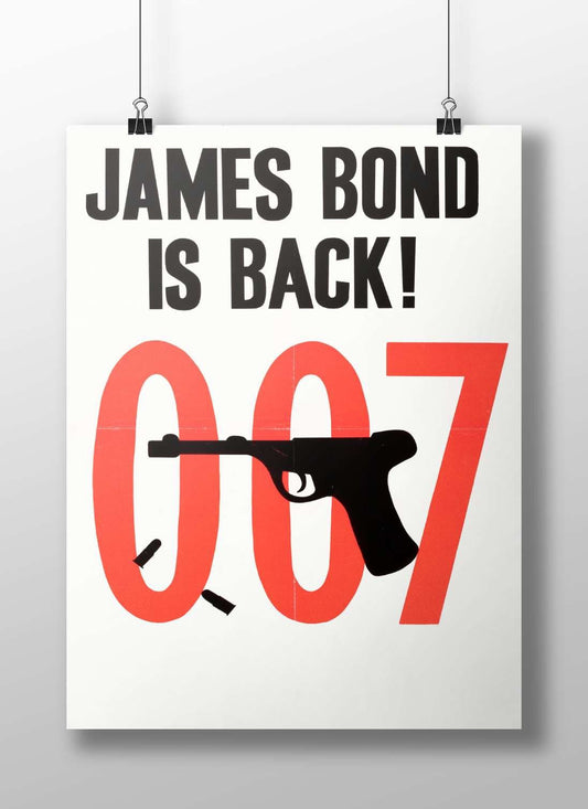 James Bond (007 franchise) Main Subject: James Bond (007 franchise) Matte BoizzBoard rigid print — Hollywood wall art India