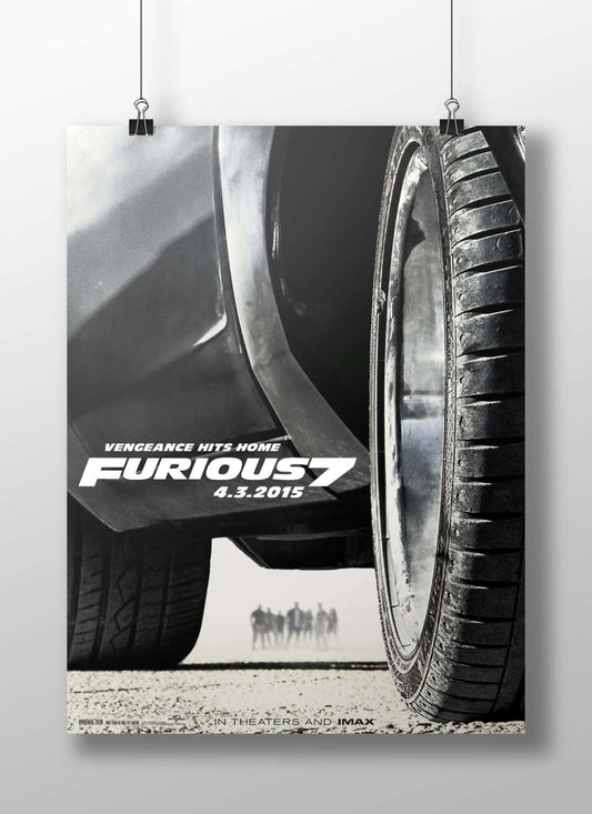 Furious 7 (movie) Main Subject: Furious 7 (movie) Matte BoizzBoard rigid print — Bollywood wall art India | PosterBoizz