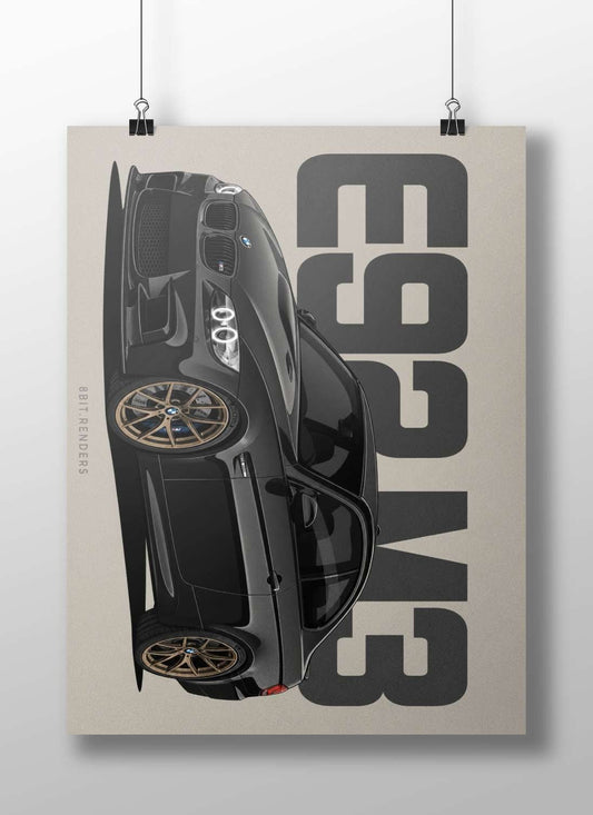 BMW M3 Main Subject: BMW M3 Matte BoizzBoard rigid print — Cars wall art India | PosterBoizz