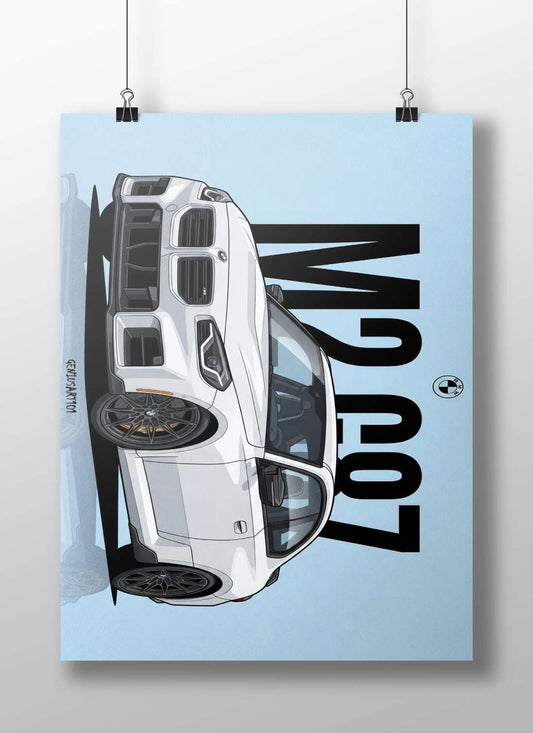 BMW M2 CS Main Subject: BMW M2 CS Matte BoizzBoard rigid print — Cars wall art India | PosterBoizz
