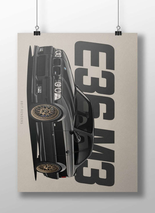 BMW M635CSi Main Subject: BMW M635CSi Matte BoizzBoard rigid print — Cars wall art India | PosterBoizz