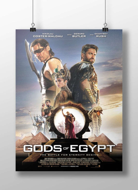 The film franchise "Gods of Egypt" starring Nikolaj Coster-Waldau, Gerard Butler, and Geoffrey Rush, depicting Egyptian