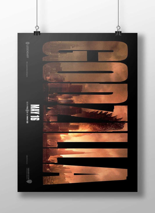 Godzilla (2014 film) Main Subject: Godzilla (2014 film) Matte BoizzBoard rigid print — Anime wall art India | PosterBoizz