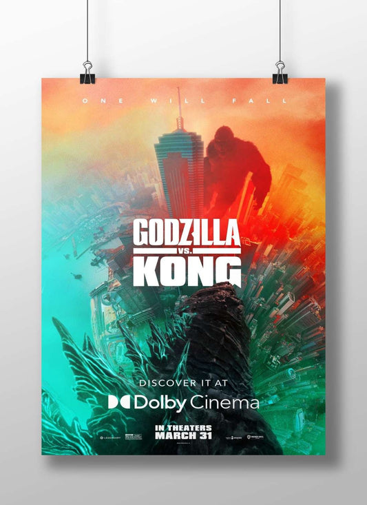 Godzilla and King Kong Main Subject: Godzilla and King Kong Matte BoizzBoard rigid print — Anime wall art India | PosterBoizz