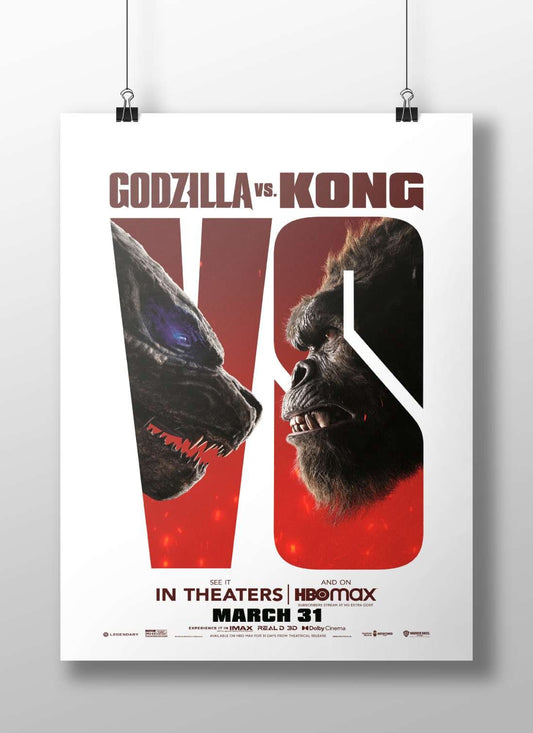 Godzilla and Kong (franchise characters) Main Subject: Godzilla and Kong (franchise characters) Matte BoizzBoard rigid print