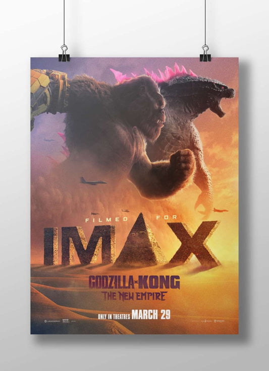 Godzilla and Kong from the "Godzilla x Kong: The New Empire" franchise Main Subject: Godzilla and Kong from the "Godzilla x