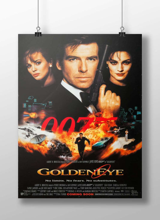 Pierce Brosnan as James Bond 007 in GoldenEye Main Subject: Pierce Brosnan as James Bond 007 in GoldenEye Matte BoizzBoard