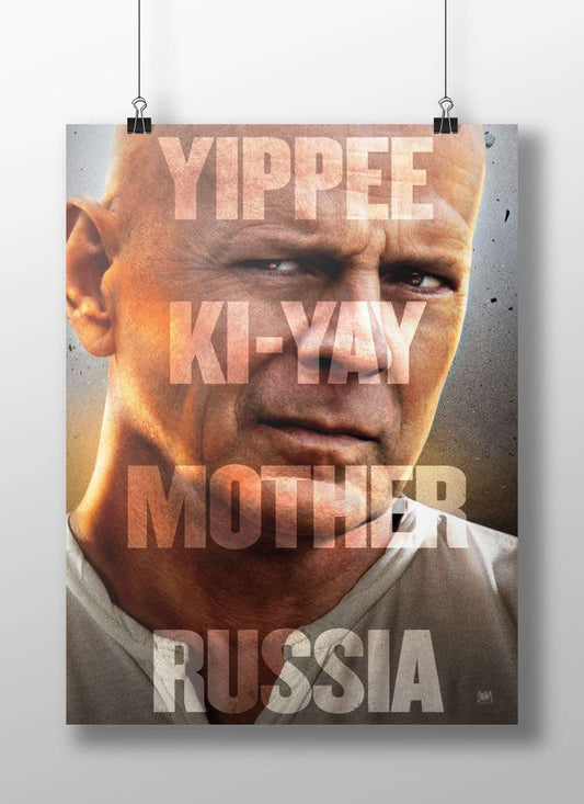 Bruce Willis Main Subject: Bruce Willis Matte BoizzBoard rigid print — Hollywood wall art India | PosterBoizz