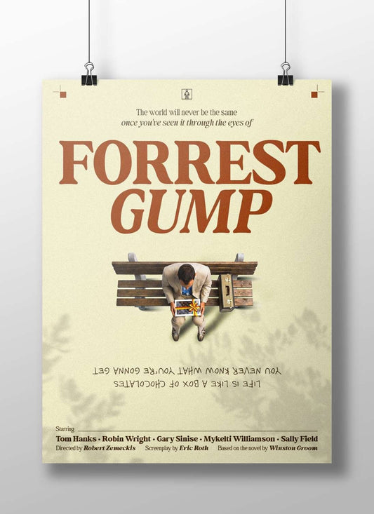 Forrest Gump (film title) Main Subject: Forrest Gump (film title) Matte BoizzBoard rigid print — Bollywood wall art India |