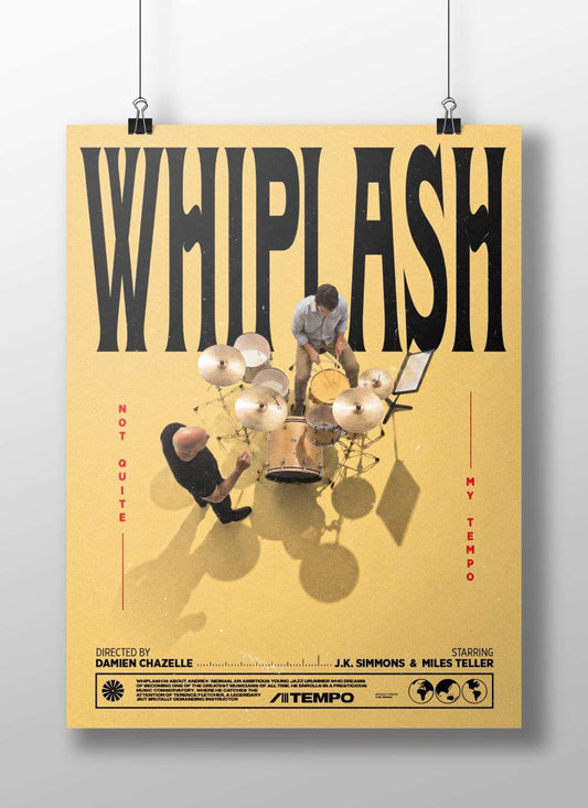 The film "Whiplash" starring Miles Teller and J.K. Simmons, directed by Damien Chazelle. Main Subject: The film "Whiplash"