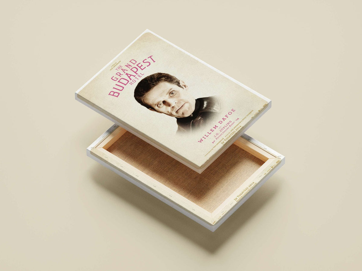 The Grand Budapest Hotel movie poster featuring Willem Dafoe as J.G. Jopling Main Subject: The Grand Budapest Hotel movie