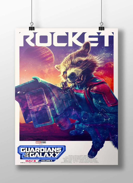 Rocket Raccoon from Marvel Studios' Guardians of the Galaxy Vol. 3 Main Subject: Rocket Raccoon from Marvel Studios'