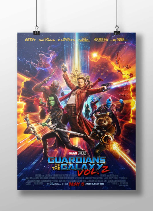 Guardians of the Galaxy Vol. 2 featuring Chris Pratt, Zoe Saldana, Dave Bautista, Vin Diesel, Bradley Cooper, and Kurt