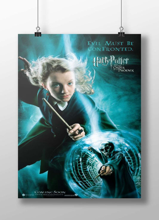 The Harry Potter franchise's "Harry Potter and the Order of the Phoenix" movie poster. Main Subject: The Harry Potter