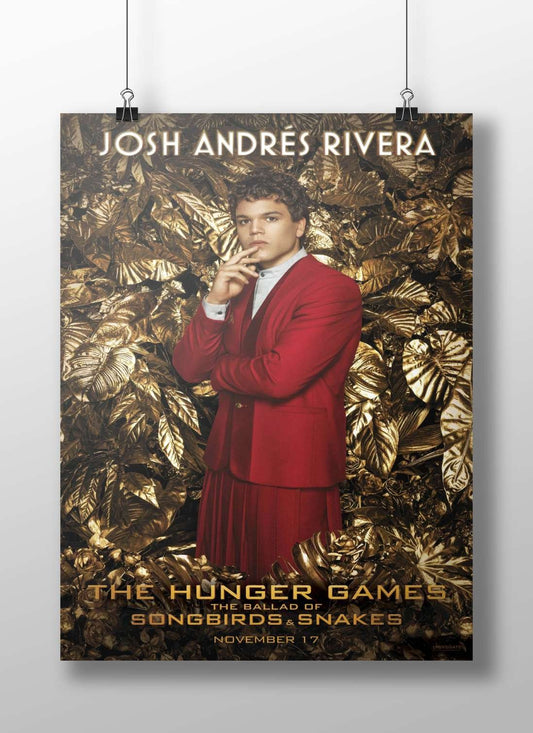 Josh Andrés Rivera (actor) from The Hunger Games franchise (specifically The Ballad of Songbirds & Snakes). Main Subject: