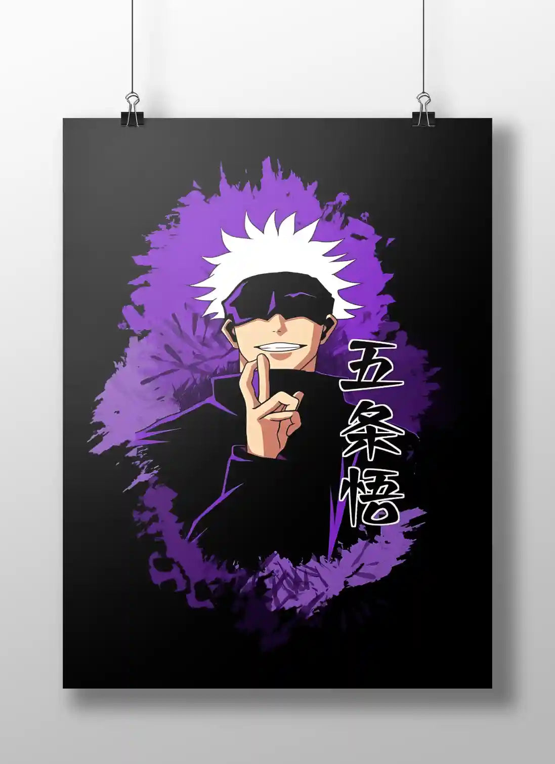 Jujutsu Kaisen Satoru Gojo Purple Aesthetic Anime Poster - Blindfolded Sorcerer Art Print