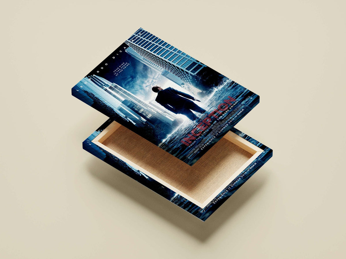The movie "Inception" starring Leonardo DiCaprio. Main Subject: The movie "Inception" starring Leonardo DiCaprio. Canvas