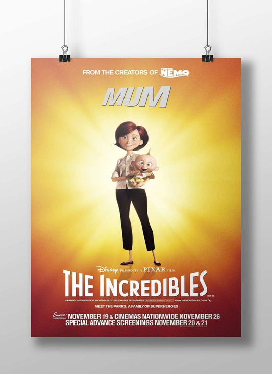 The Incredibles (film) Main Subject: The Incredibles (film) Matte BoizzBoard rigid print — Hollywood wall art India |