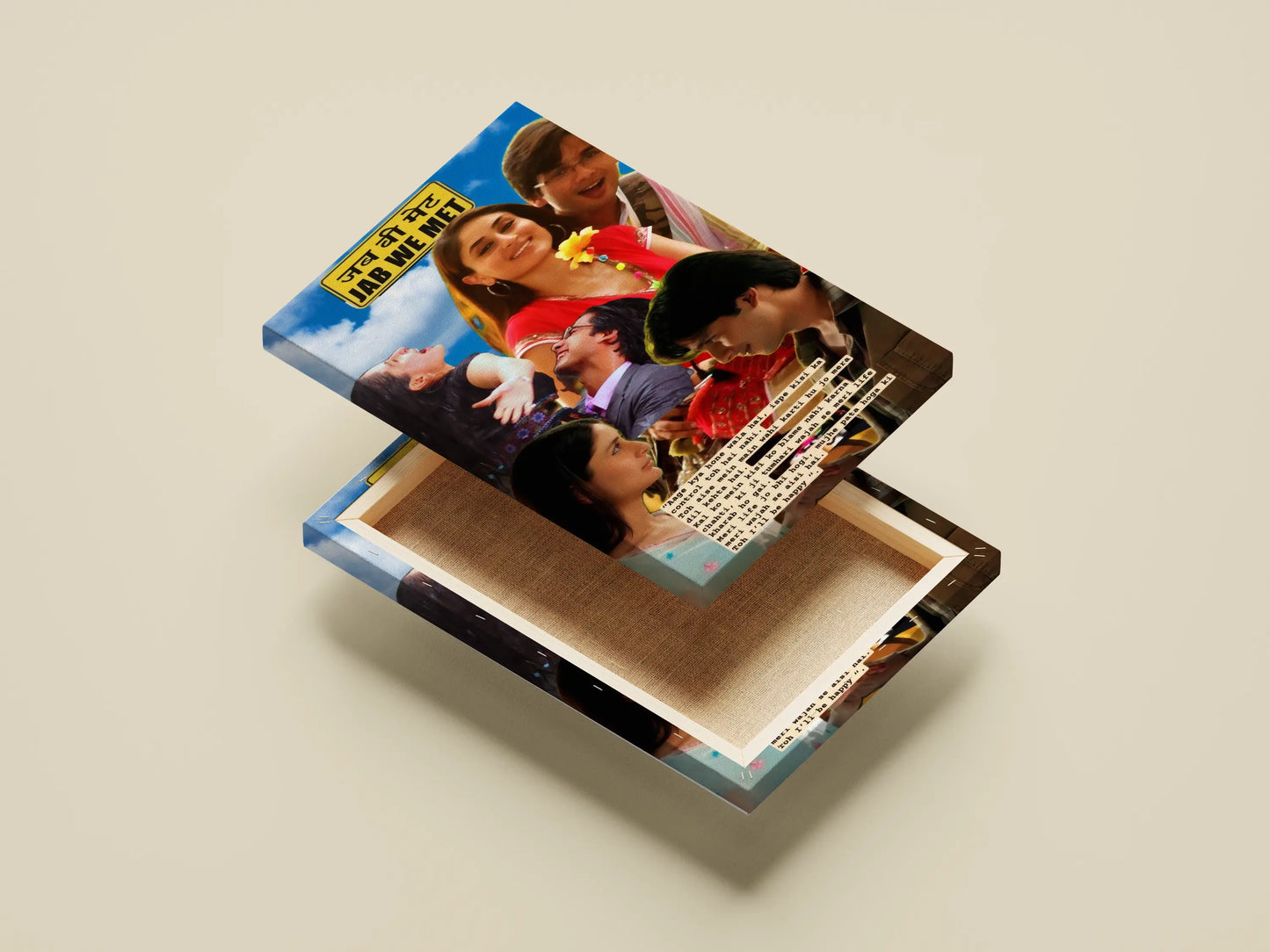 "Jab We Met Bollywood Poster – Aesthetic Hindi Movie Wall Art for Bedroom or Film Lover’s Decor"