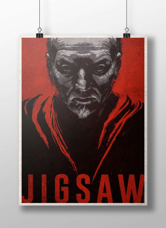 Jigsaw (from the Saw franchise) Main Subject: Jigsaw (from the Saw franchise) Matte BoizzBoard rigid print — Superhero wall