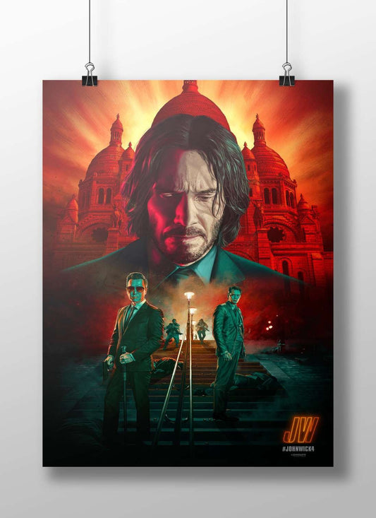 John Wick (from the John Wick franchise) Main Subject: John Wick (from the John Wick franchise) Matte BoizzBoard rigid print