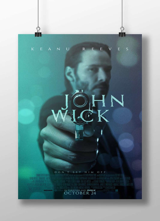 The "John Wick" film franchise. Main Subject: The "John Wick" film franchise. Matte BoizzBoard rigid print — Hollywood wall