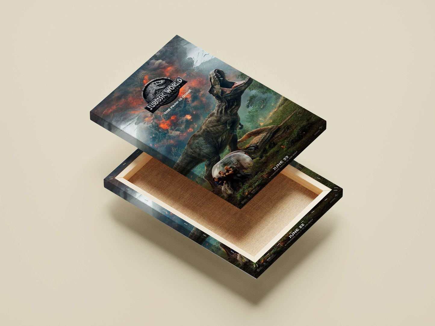 Jurassic World: Fallen Kingdom Main Subject: Jurassic World: Fallen Kingdom Canvas wall art — Bollywood wall art India |
