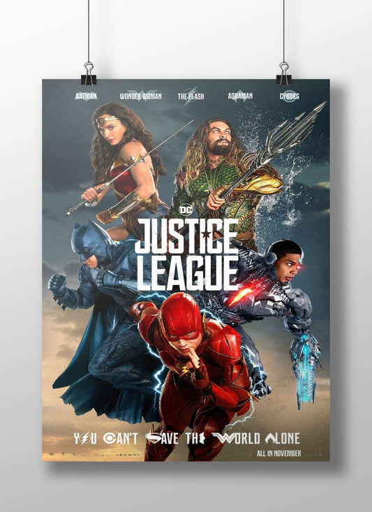 Justice League (DC Comics) featuring Batman, Wonder Woman, The Flash, Aquaman, and Cyborg Main Subject: Justice League (DC