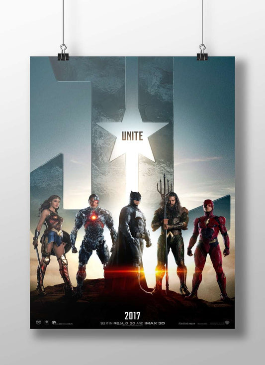 Wonder Woman, Cyborg, Batman, Aquaman, and The Flash from DC Comics' Justice League franchise. Main Subject: Wonder Woman,