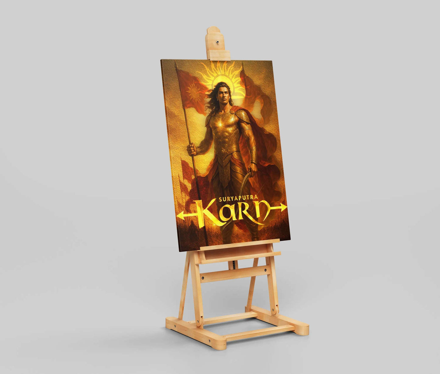 Suryaputra Karn Poster – Epic Indian Mythology Warrior Wall Art | Mahabharat Karn Digital Painting