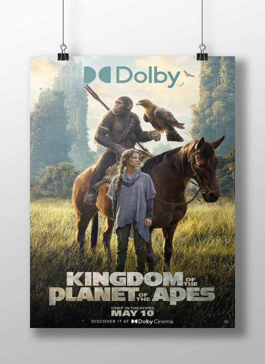 Kingdom of the Planet of the Apes (2024) movie poster from the Planet of the Apes franchise. Main Subject: Kingdom of the